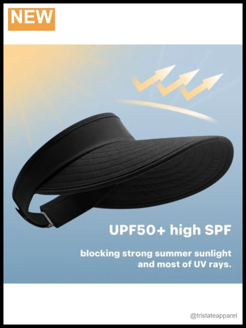 Packable Wide Brim Sun Visor Hat with UPF 50+ Protection for Women